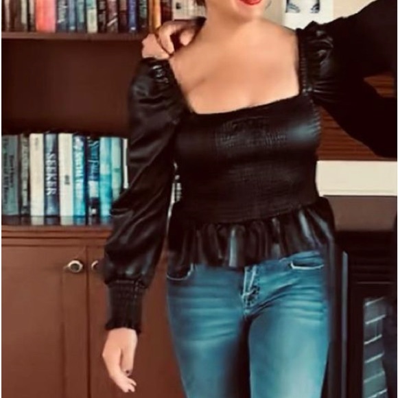 Leather Top black size XS - Picture 3 of 4